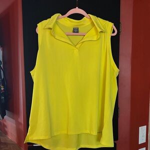 Joe Fresh Vibrant Yellow Sleeveless Golf shirt